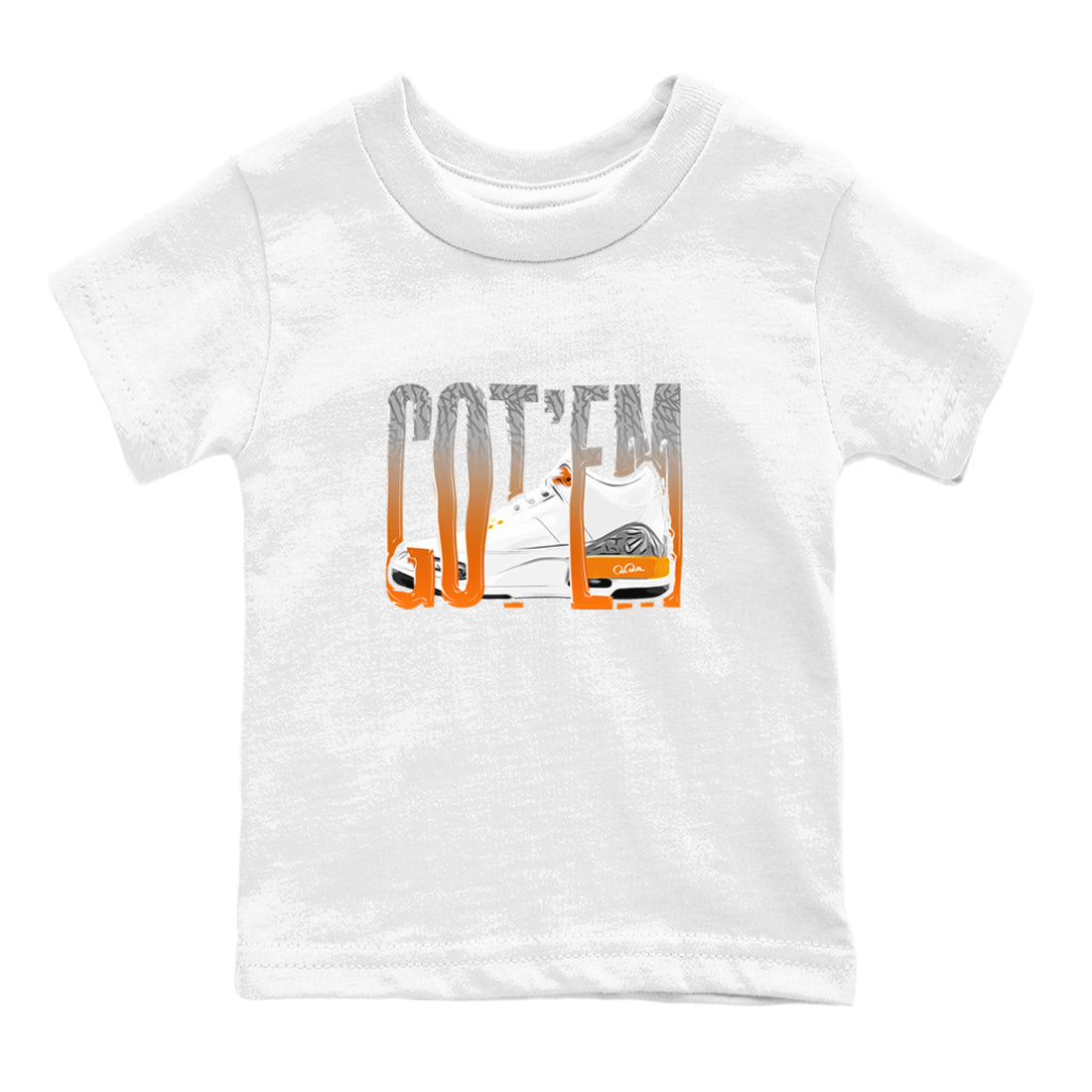 3s Georgia Peach shirt to match jordans Wiggling Gotem sneaker tees Air Jordan 3 Georgia Peach SNRT sneaker release tees baby toddler White 2 cotton Shirt