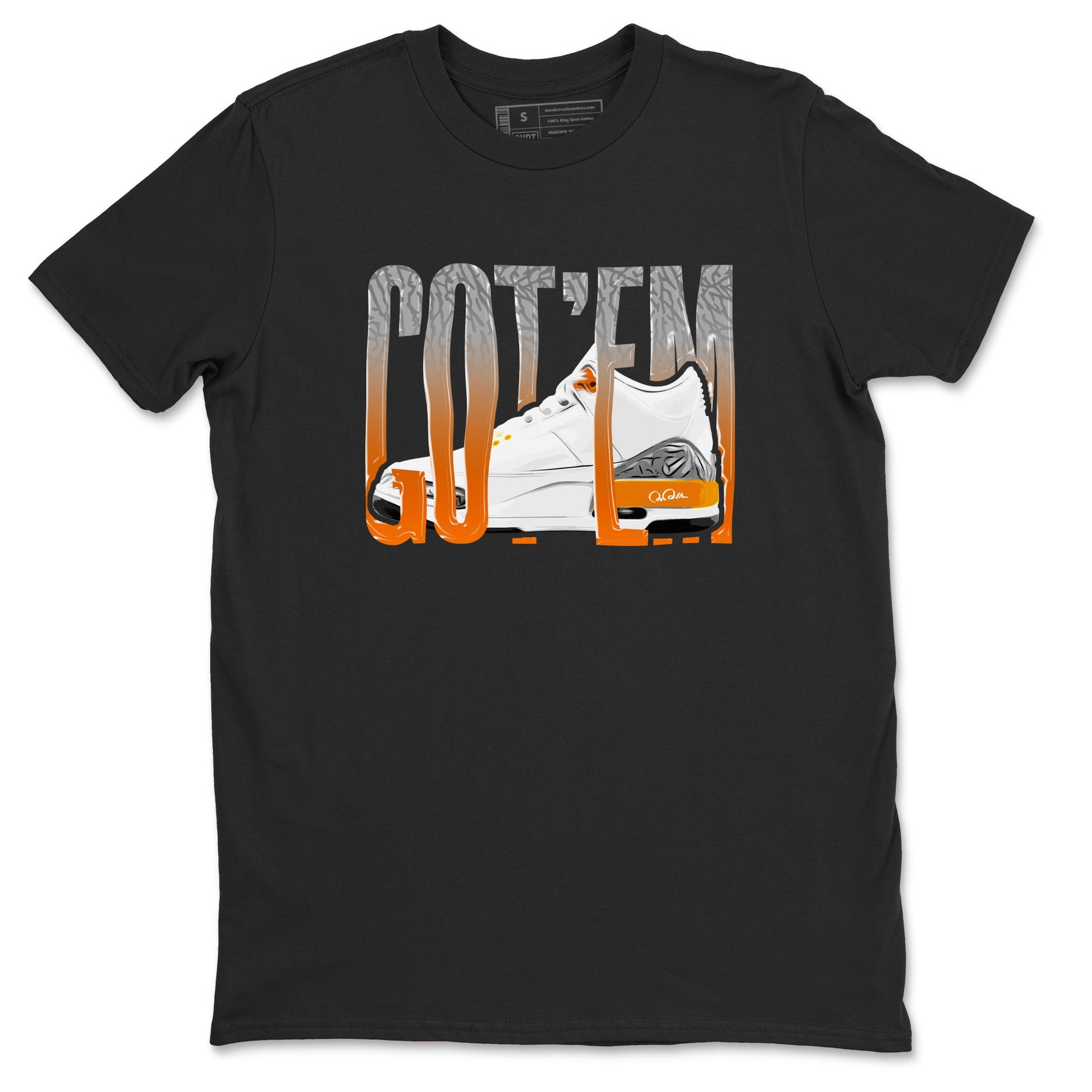 3s Georgia Peach shirt to match jordans Wiggling Gotem sneaker tees Air Jordan 3 Georgia Peach SNRT Sneaker Release Tees unisex cotton Black 2 crew neck shirt