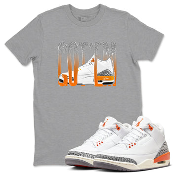 3s Georgia Peach shirt to match jordans Wiggling Gotem sneaker tees Air Jordan 3 Georgia Peach SNRT Sneaker Release Tees unisex cotton Heather Grey 1 crew neck shirt