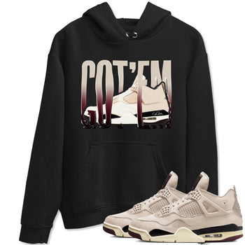 4s A Ma Maniere x Fossil Stone shirts to match jordans Wiggling Gotem sneaker match tees Air Jordan 4 A Ma Maniere x Fossil Stone match shoes to clothes SNRT Sneaker Tees unisex cotton Black 1 shirts