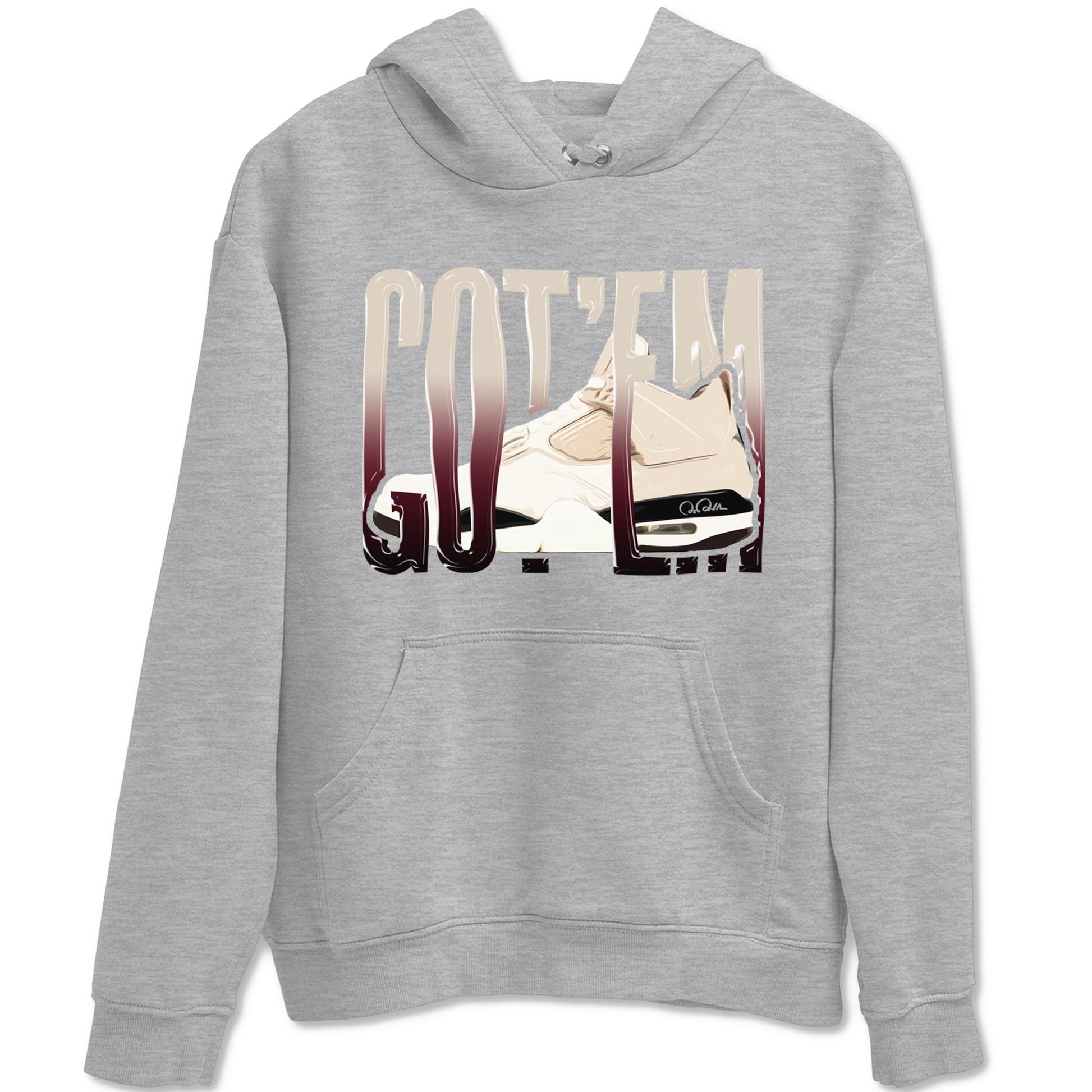 4s A Ma Maniere x Fossil Stone shirts to match jordans Wiggling Gotem sneaker match tees Air Jordan 4 A Ma Maniere x Fossil Stone match shoes to clothes SNRT Sneaker Tees unisex cotton Heather Grey 2 shirts