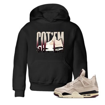 4s A Ma Maniere x Fossil Stone shirts to match jordans Wiggling Gotem sneaker match tees Air Jordan 4 A Ma Maniere x Fossil Stone match shoes to clothes SNRT Sneaker Tees Youth Baby Black 1 tee