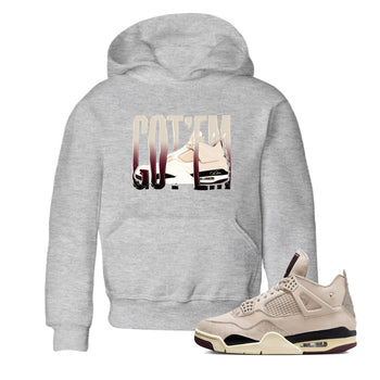 4s A Ma Maniere x Fossil Stone shirts to match jordans Wiggling Gotem sneaker match tees Air Jordan 4 A Ma Maniere x Fossil Stone match shoes to clothes SNRT Sneaker Tees Youth Baby Heather Grey 1 tee