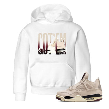 4s A Ma Maniere x Fossil Stone shirts to match jordans Wiggling Gotem sneaker match tees Air Jordan 4 A Ma Maniere x Fossil Stone match shoes to clothes SNRT Sneaker Tees Youth Baby White 1 tee