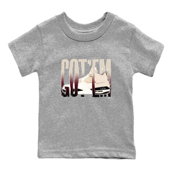 4s A Ma Maniere x Fossil Stone shirts to match jordans Wiggling Gotem sneaker match tees Air Jordan 4 A Ma Maniere x Fossil Stone match shoes to clothes SNRT Sneaker Tees Youth Baby Heather Grey 2 tee
