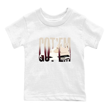 4s A Ma Maniere x Fossil Stone shirts to match jordans Wiggling Gotem sneaker match tees Air Jordan 4 A Ma Maniere x Fossil Stone match shoes to clothes SNRT Sneaker Tees Youth Baby White 2 tee