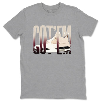 4s A Ma Maniere x Fossil Stone shirts to match jordans Wiggling Gotem sneaker match tees Air Jordan 4 A Ma Maniere x Fossil Stone match shoes to clothes SNRT Sneaker Tees unisex cotton Heather Grey 2 shirts