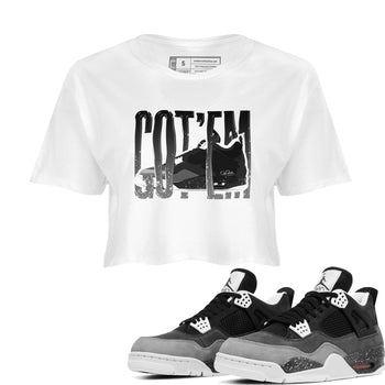 4s Fear shirts to match jordans Wiggling Gotem sneaker match tees Air Jordan 4 Fear match shoes to clothes SNRT Sneaker Tees unisex cotton White 1 crop tee