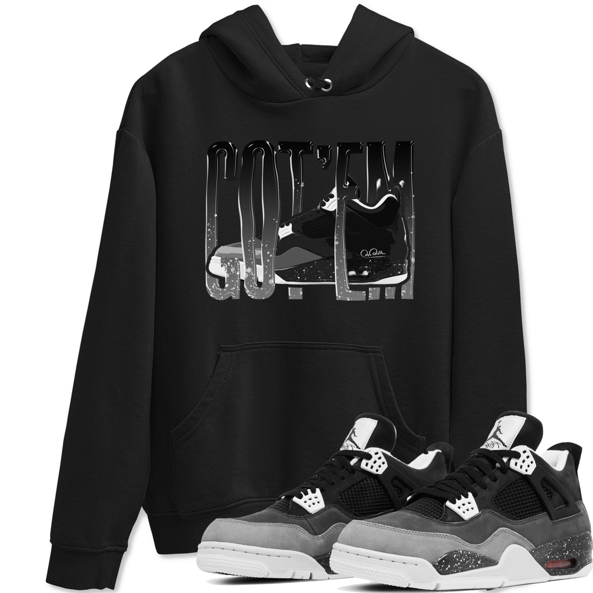 4s Fear shirts to match jordans Wiggling Gotem sneaker match tees Air Jordan 4 Fear match shoes to clothes SNRT Sneaker Tees unisex cotton Black 1 shirts