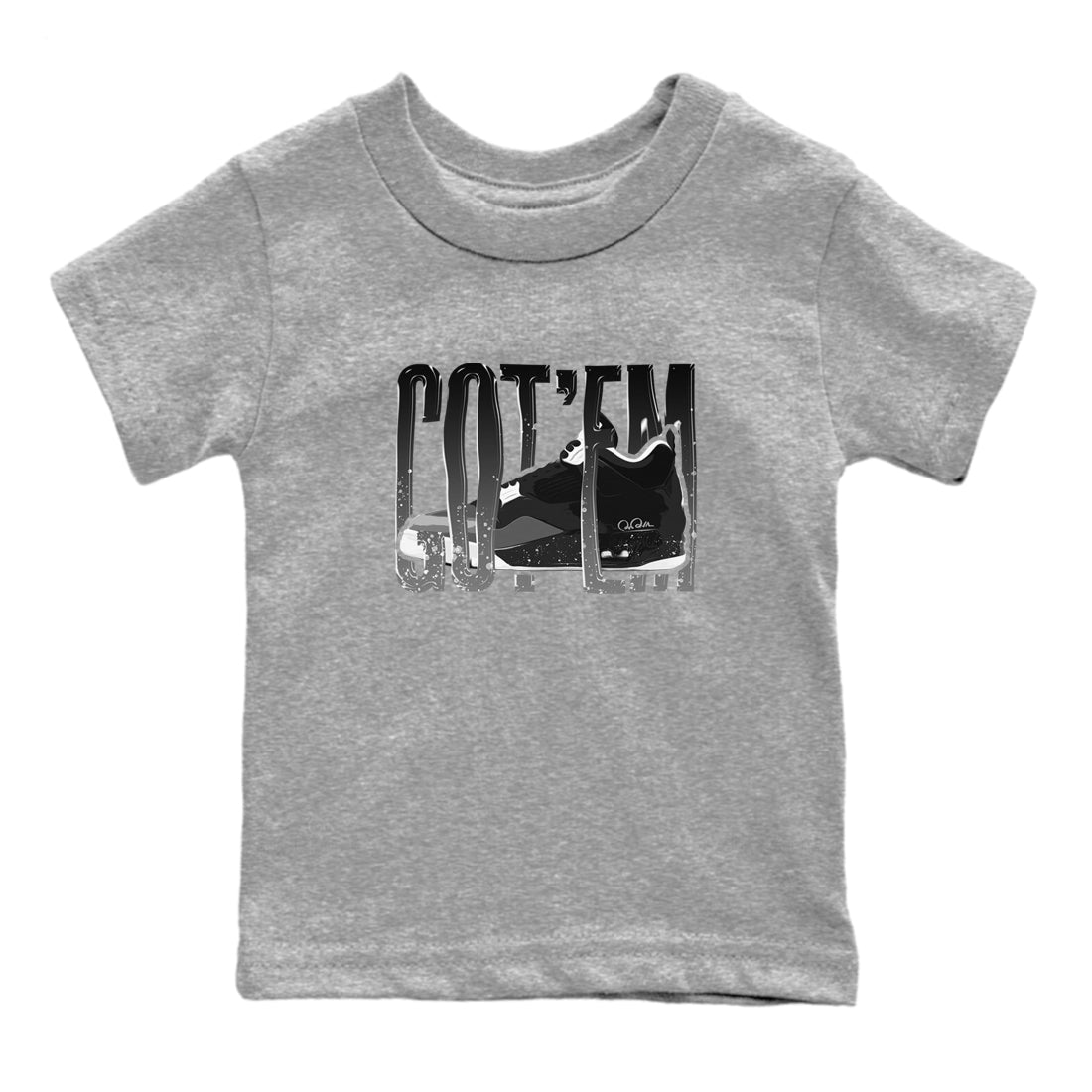 4s Fear shirts to match jordans Wiggling Gotem sneaker match tees Air Jordan 4 Fear match shoes to clothes SNRT Sneaker Tees Youth Baby Heather Grey 2 tee