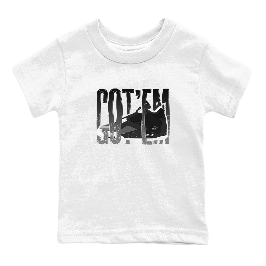 4s Fear shirts to match jordans Wiggling Gotem sneaker match tees Air Jordan 4 Fear match shoes to clothes SNRT Sneaker Tees Youth Baby White 2 tee