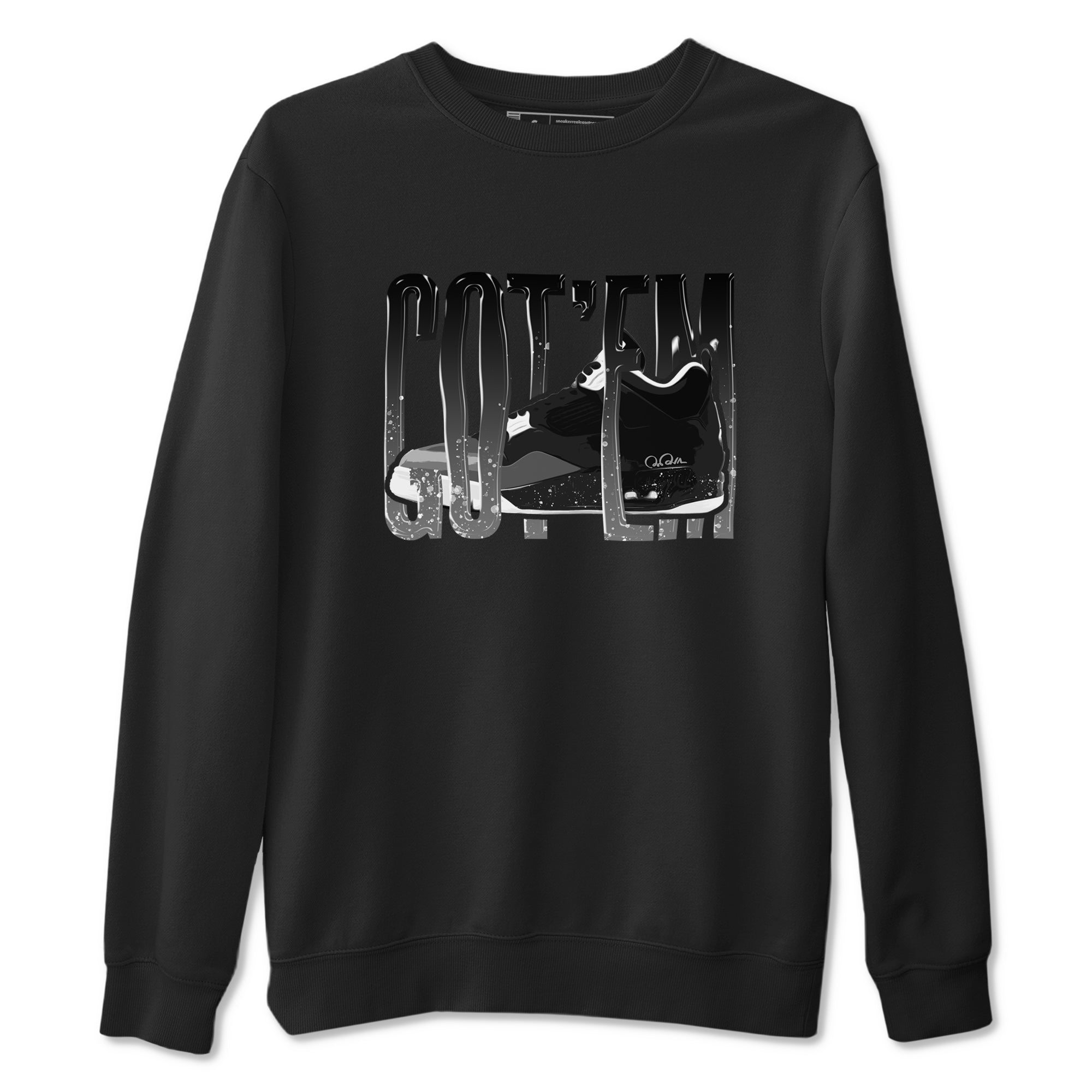 4s Fear shirts to match jordans Wiggling Gotem sneaker match tees Air Jordan 4 Fear match shoes to clothes SNRT Sneaker Tees unisex cotton Black 2 shirts
