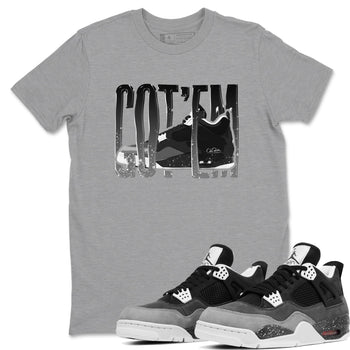 4s Fear shirts to match jordans Wiggling Gotem sneaker match tees Air Jordan 4 Fear match shoes to clothes SNRT Sneaker Tees unisex cotton Heather Grey 1 shirts