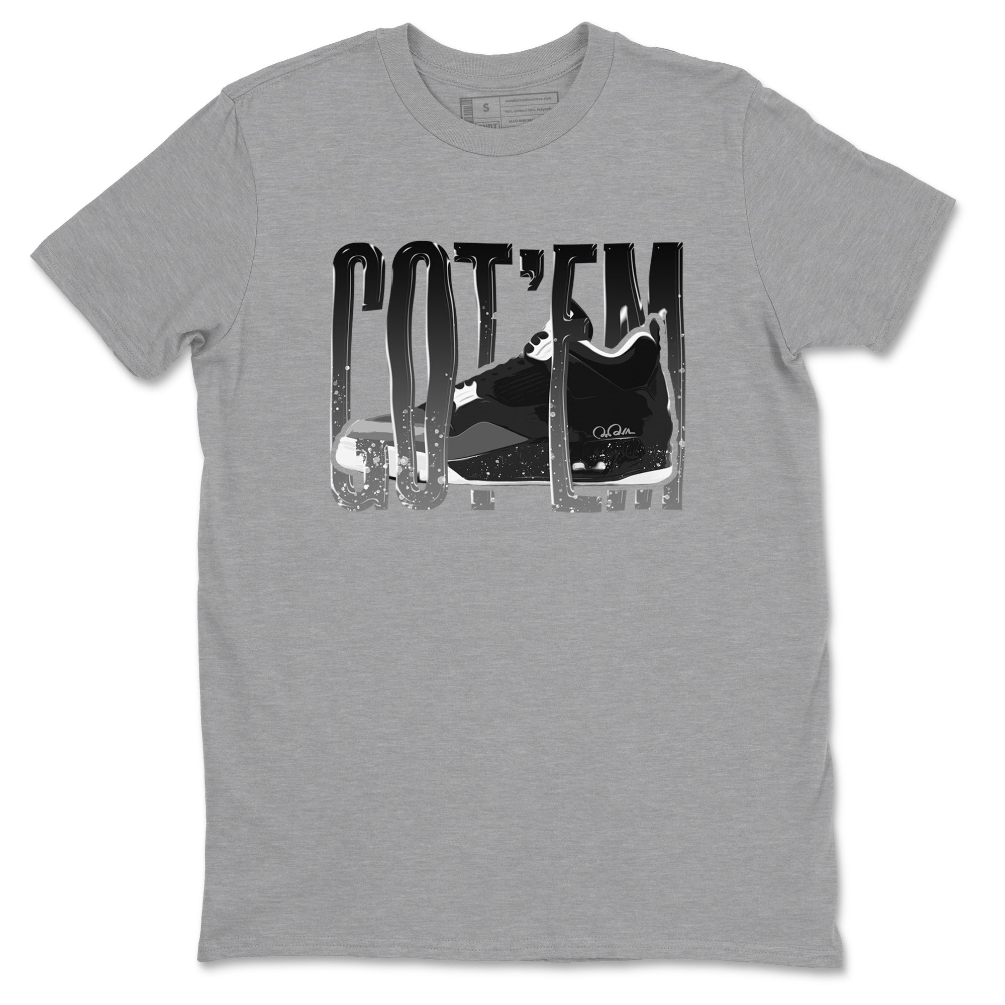 4s Fear shirts to match jordans Wiggling Gotem sneaker match tees Air Jordan 4 Fear match shoes to clothes SNRT Sneaker Tees unisex cotton Heather Grey 2 shirts