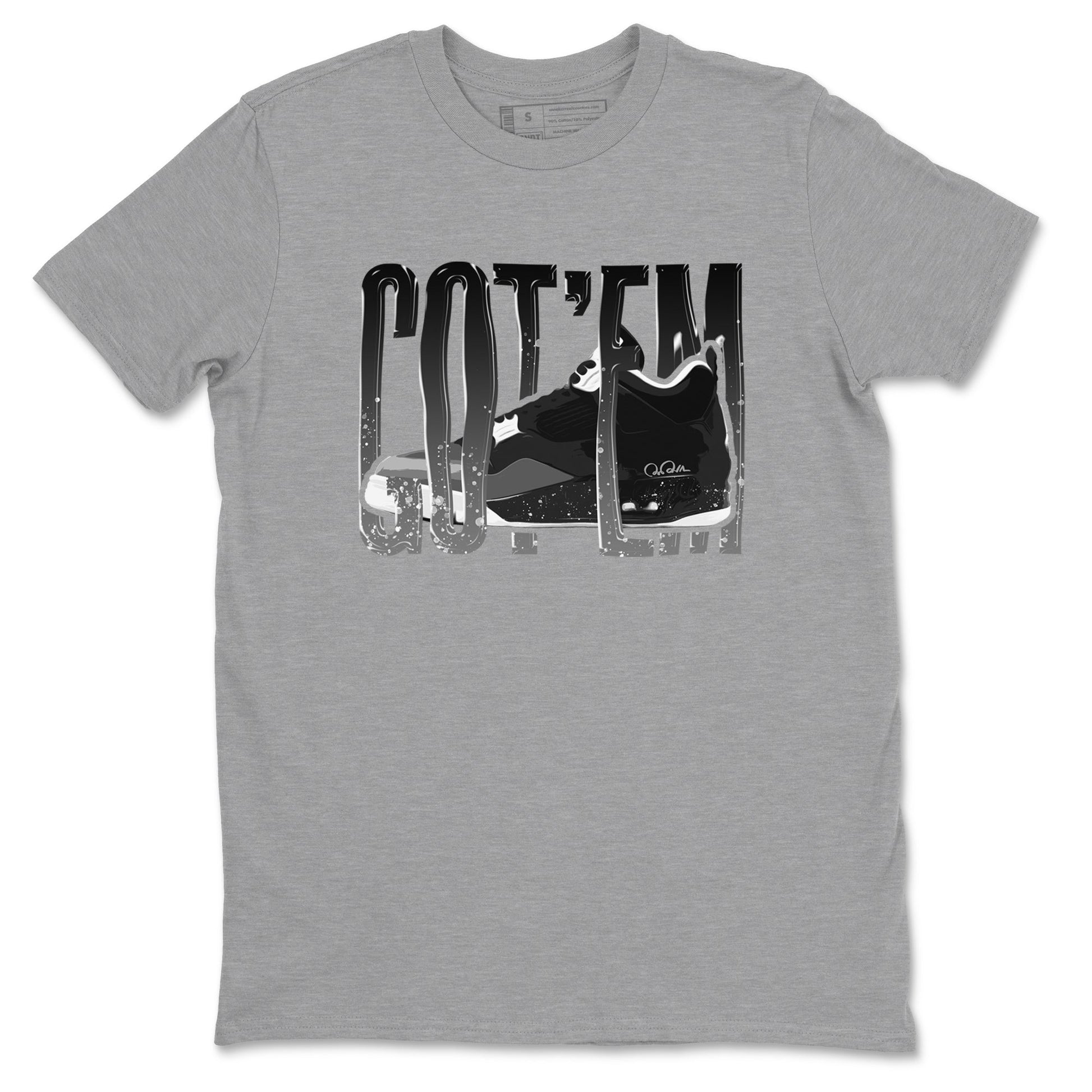 4s Fear shirts to match jordans Wiggling Gotem sneaker match tees Air Jordan 4 Fear match shoes to clothes SNRT Sneaker Tees unisex cotton Heather Grey 2 shirts