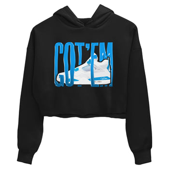 AJ4 Military Blue shirt to match jordans Wiggling Gotem sneaker tees Air Jordan 4 Military Blue SNRT Sneaker Release Tees Black 2 crop length shirt