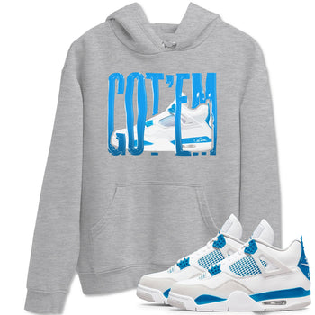 AJ4 Military Blue shirt to match jordans Wiggling Gotem sneaker tees Air Jordan 4 Military Blue SNRT Sneaker Release Tees unisex cotton Heather Grey 1 crew neck shirt