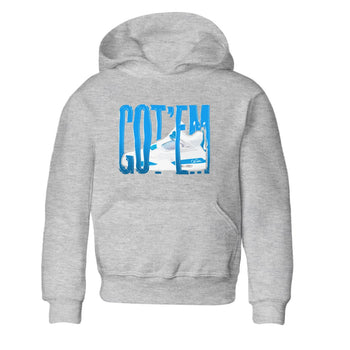 AJ4 Military Blue shirt to match jordans Wiggling Gotem sneaker tees Air Jordan 4 Military Blue SNRT sneaker release tees baby toddler Heather Grey 2 cotton Shirt