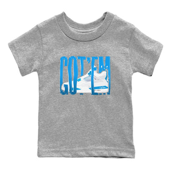 AJ4 Military Blue shirt to match jordans Wiggling Gotem sneaker tees Air Jordan 4 Military Blue SNRT sneaker release tees baby toddler Heather Grey 2 cotton Shirt