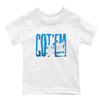 AJ4 Military Blue shirt to match jordans Wiggling Gotem sneaker tees Air Jordan 4 Military Blue SNRT sneaker release tees baby toddler White 2 cotton Shirt