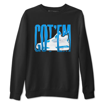 AJ4 Military Blue shirt to match jordans Wiggling Gotem sneaker tees Air Jordan 4 Military Blue SNRT Sneaker Release Tees unisex cotton Black 2 crew neck shirt