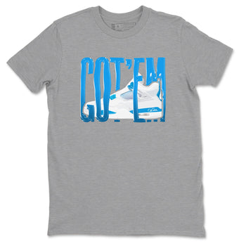 AJ4 Military Blue shirt to match jordans Wiggling Gotem sneaker tees Air Jordan 4 Military Blue SNRT Sneaker Release Tees unisex cotton Heather Grey 2 crew neck shirt