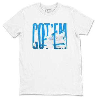 AJ4 Military Blue shirt to match jordans Wiggling Gotem sneaker tees Air Jordan 4 Military Blue SNRT Sneaker Release Tees unisex cotton White 2 crew neck shirt