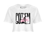 4s Retro Orchid shirts to match jordans Wiggling Gotem sneaker match tees Air Jordan 4 WMNS Orchid match shoes to clothes SNRT Sneaker Tees unisex cotton White 2 crop tee