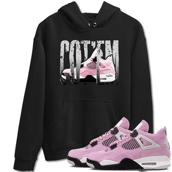 4s Retro Orchid shirts to match jordans Wiggling Gotem sneaker match tees Air Jordan 4 WMNS Orchid match shoes to clothes SNRT Sneaker Tees unisex cotton Black 1 shirts