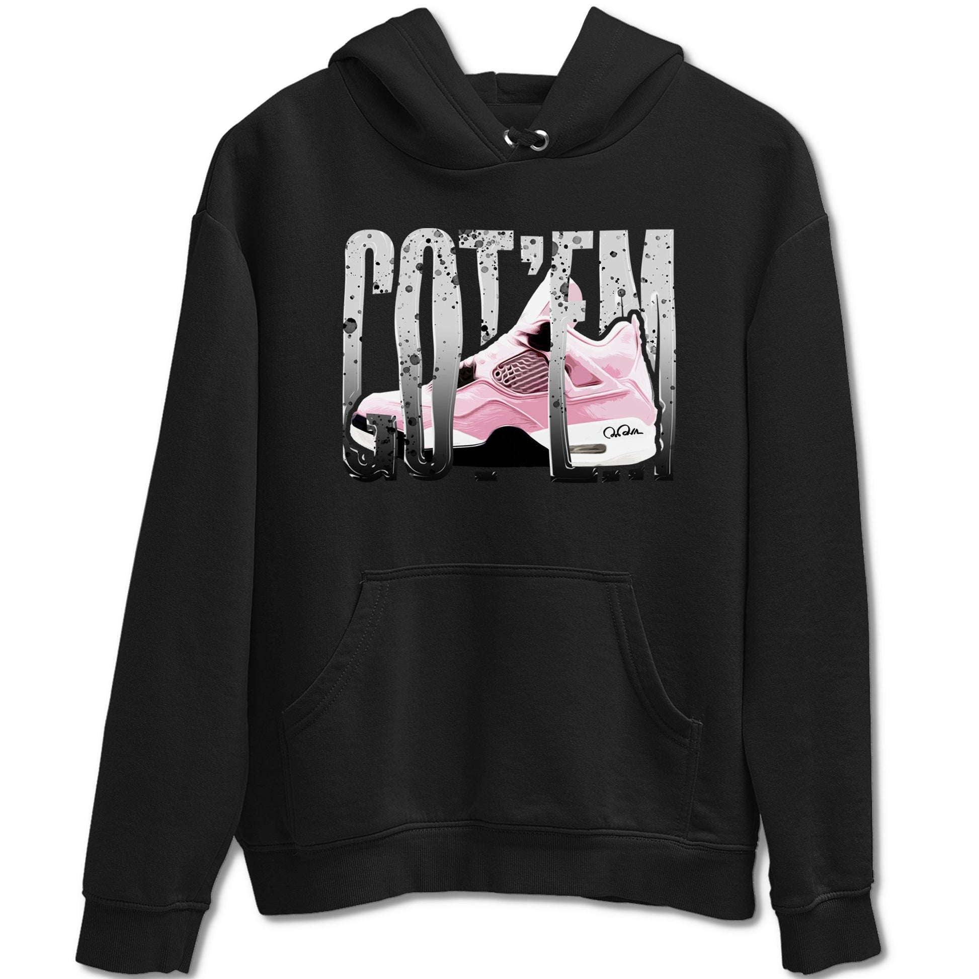4s Retro Orchid shirts to match jordans Wiggling Gotem sneaker match tees Air Jordan 4 WMNS Orchid match shoes to clothes SNRT Sneaker Tees unisex cotton Black 2 shirts