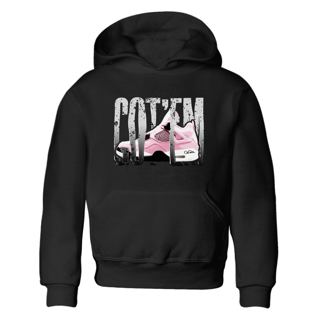 4s Retro Orchid shirts to match jordans Wiggling Gotem sneaker match tees Air Jordan 4 WMNS Orchid match shoes to clothes SNRT Sneaker Tees Youth Baby Black 2 tee