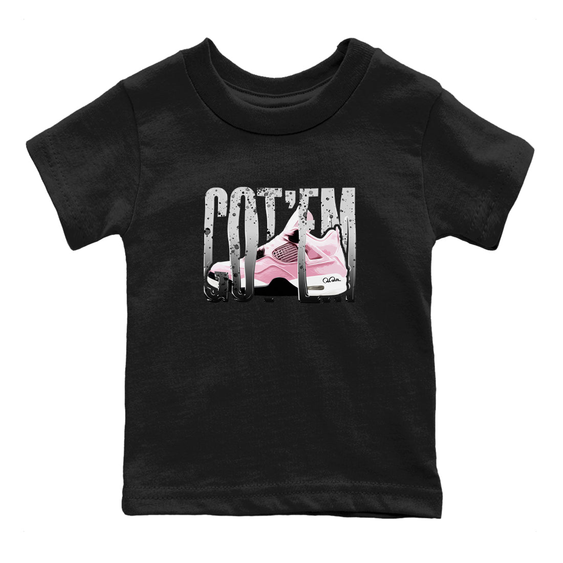 4s Retro Orchid shirts to match jordans Wiggling Gotem sneaker match tees Air Jordan 4 WMNS Orchid match shoes to clothes SNRT Sneaker Tees Youth Baby Black 2 tee