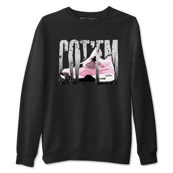 4s Retro Orchid shirts to match jordans Wiggling Gotem sneaker match tees Air Jordan 4 WMNS Orchid match shoes to clothes SNRT Sneaker Tees unisex cotton Black 2 shirts