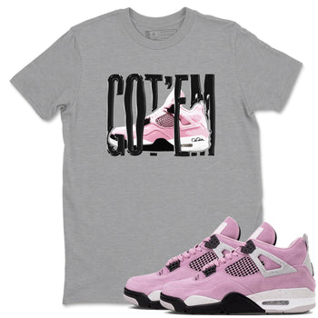 4s Retro Orchid shirts to match jordans Wiggling Gotem sneaker match tees Air Jordan 4 WMNS Orchid match shoes to clothes SNRT Sneaker Tees unisex cotton Heather Grey 1 shirts