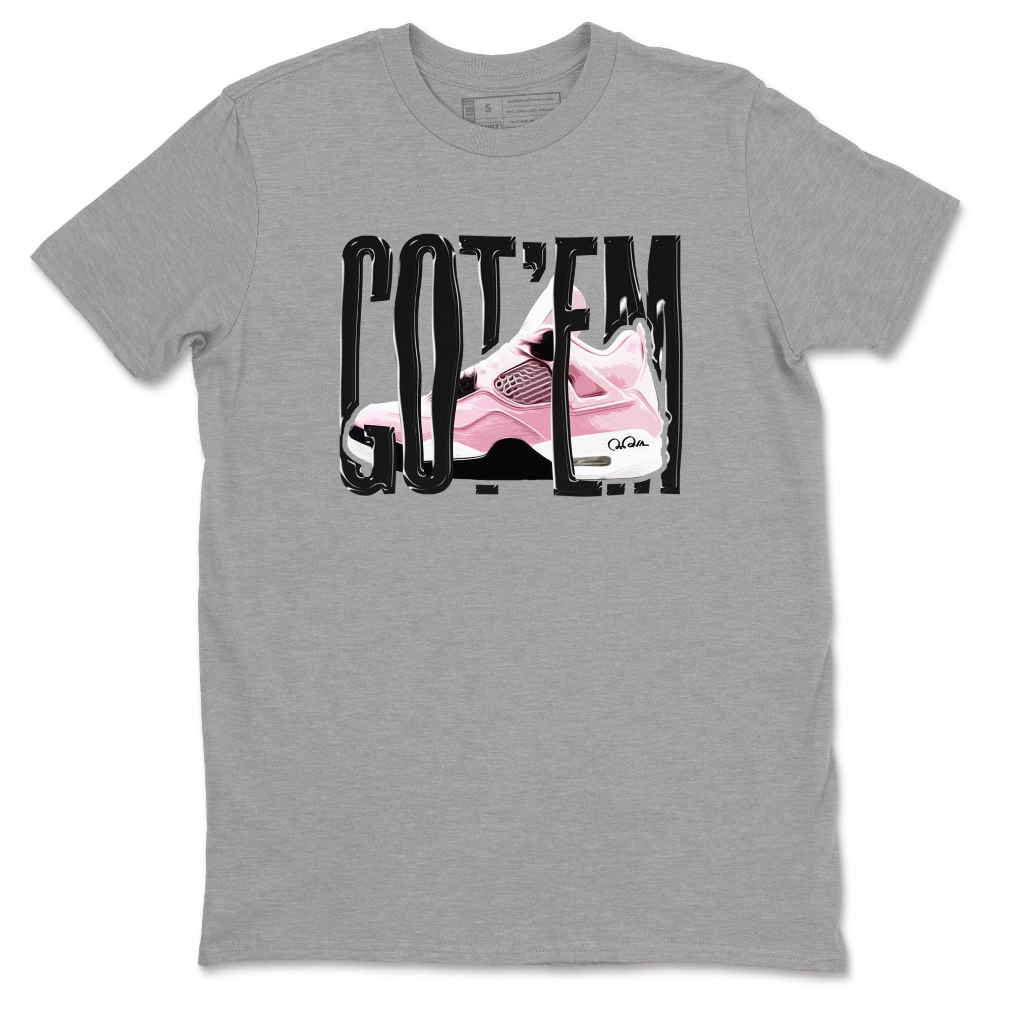 4s Retro Orchid shirts to match jordans Wiggling Gotem sneaker match tees Air Jordan 4 WMNS Orchid match shoes to clothes SNRT Sneaker Tees unisex cotton Heather Grey 2 shirts