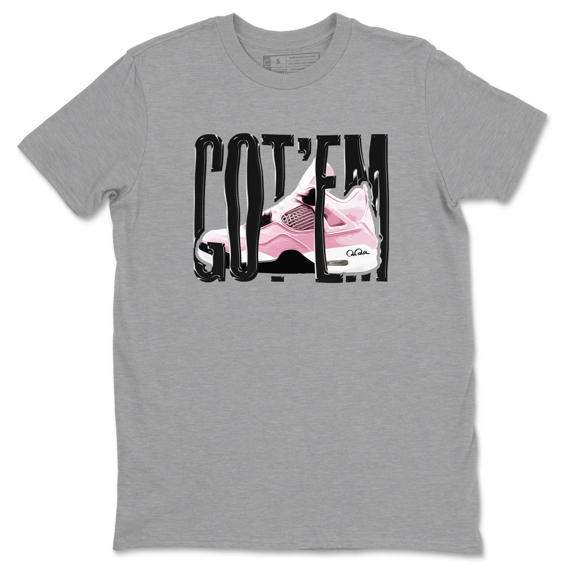 4s Retro Orchid shirts to match jordans Wiggling Gotem sneaker match tees Air Jordan 4 WMNS Orchid match shoes to clothes SNRT Sneaker Tees unisex cotton Heather Grey 2 shirts