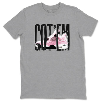 4s Retro Orchid shirts to match jordans Wiggling Gotem sneaker match tees Air Jordan 4 WMNS Orchid match shoes to clothes SNRT Sneaker Tees unisex cotton Heather Grey 2 shirts