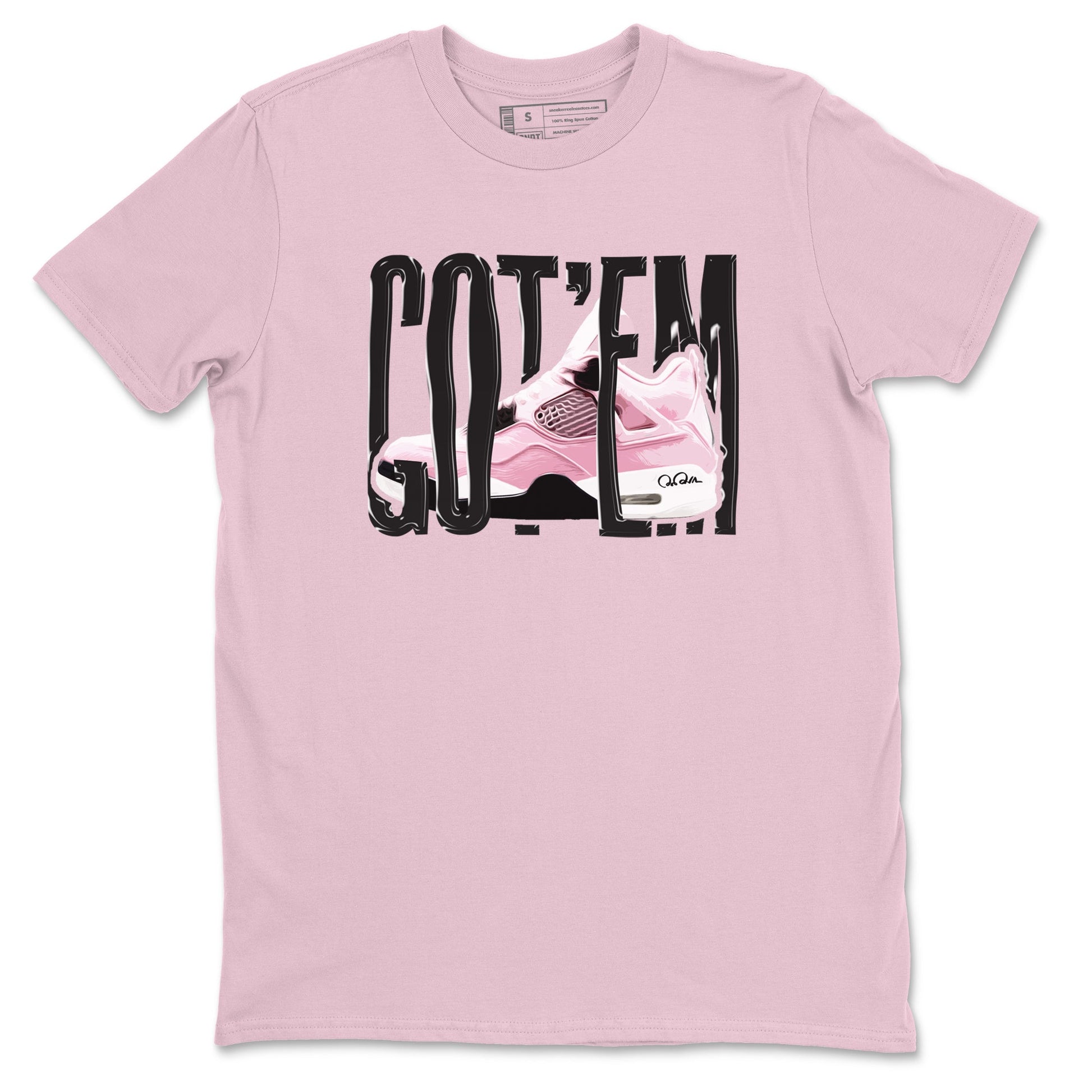 4s Retro Orchid shirts to match jordans Wiggling Gotem sneaker match tees Air Jordan 4 WMNS Orchid match shoes to clothes SNRT Sneaker Tees unisex cotton Pink 2 shirts