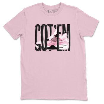 4s Retro Orchid shirts to match jordans Wiggling Gotem sneaker match tees Air Jordan 4 WMNS Orchid match shoes to clothes SNRT Sneaker Tees unisex cotton Pink 2 shirts