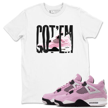 4s Retro Orchid shirts to match jordans Wiggling Gotem sneaker match tees Air Jordan 4 WMNS Orchid match shoes to clothes SNRT Sneaker Tees unisex cotton White 1 shirts