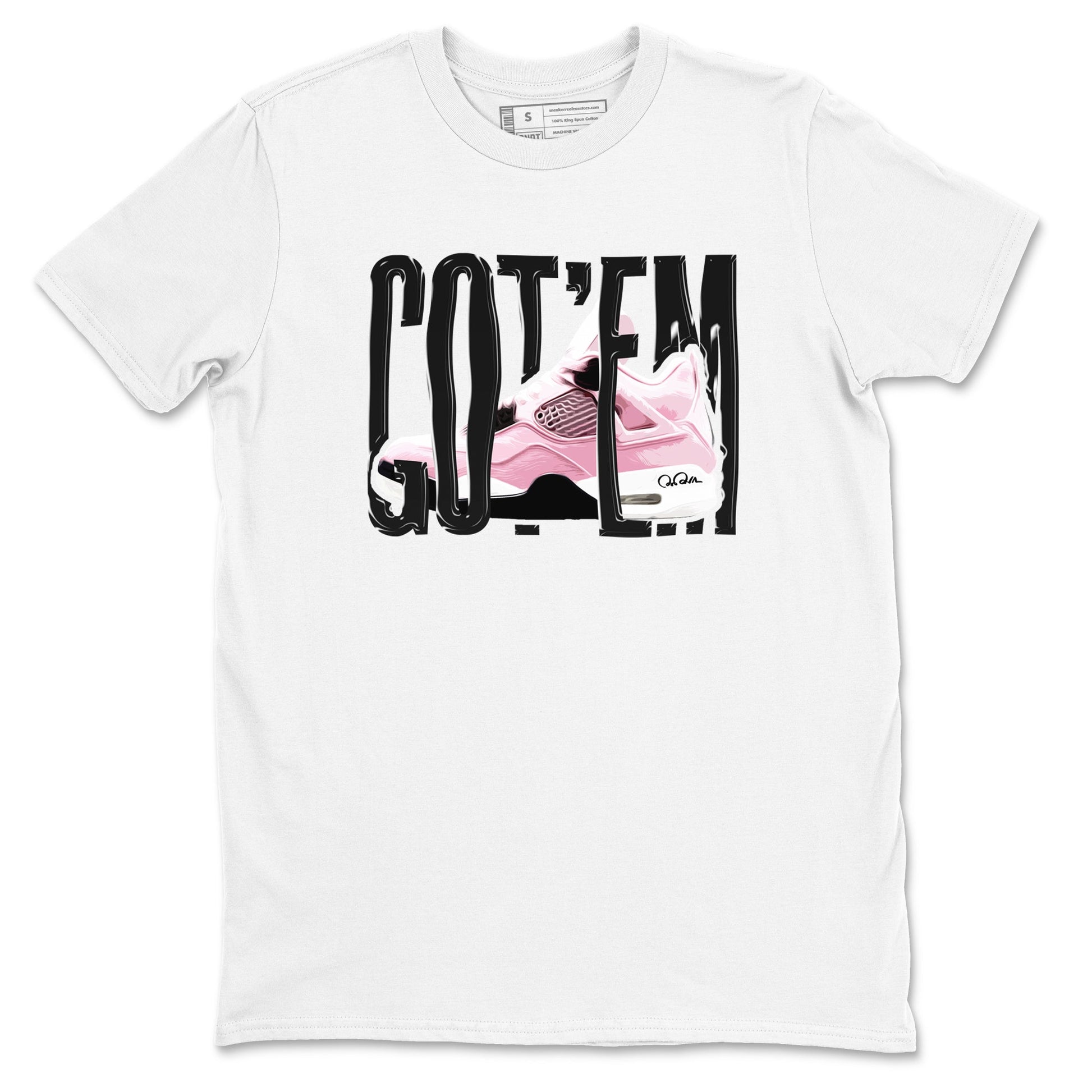 4s Retro Orchid shirts to match jordans Wiggling Gotem sneaker match tees Air Jordan 4 WMNS Orchid match shoes to clothes SNRT Sneaker Tees unisex cotton White 2 shirts