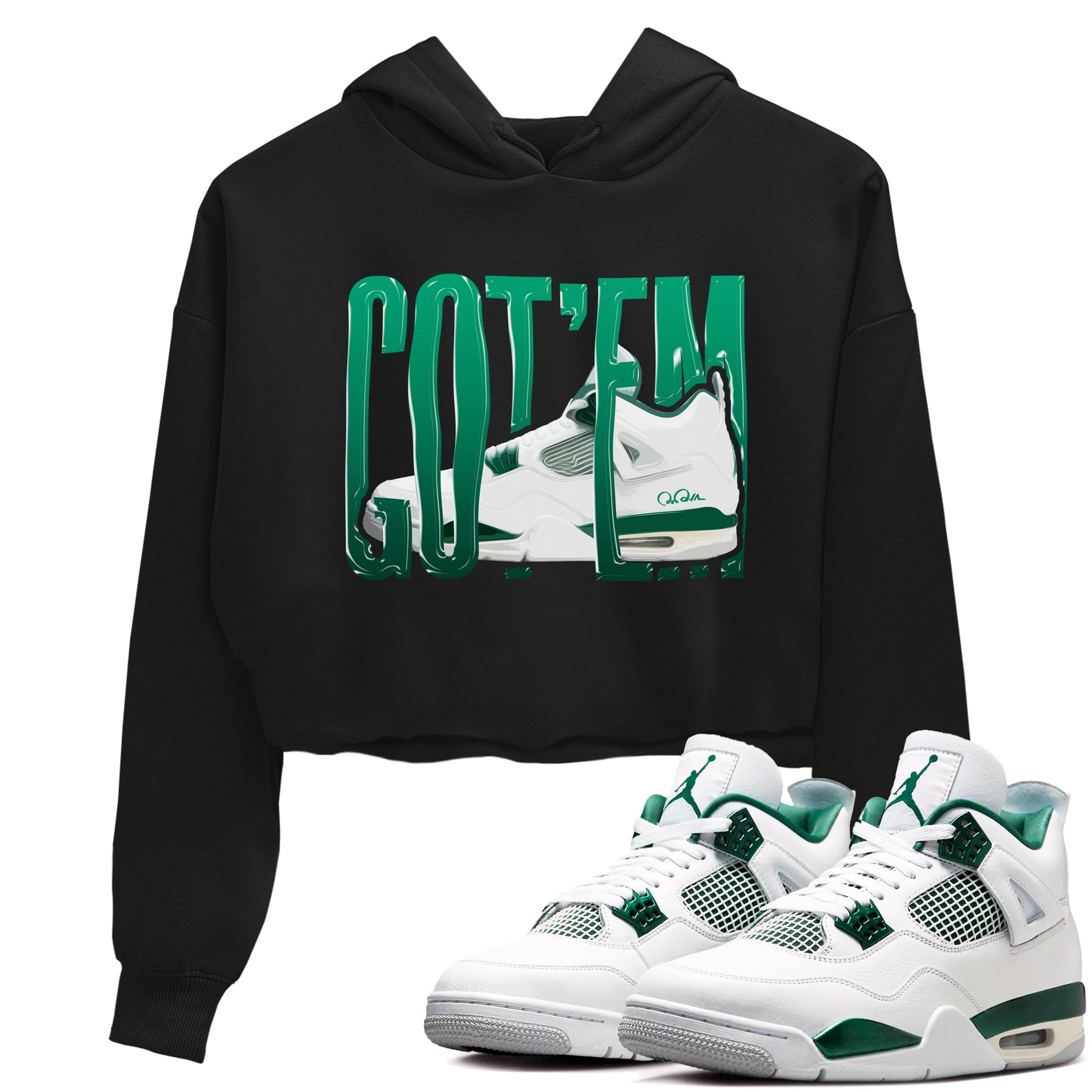 4s Oxidized Green shirts to match jordans Wiggling Gotem sneaker match tees Air Jordan 4 Oxidized Green SNRT Sneaker Tees streetwear brand Black 1 crop tee