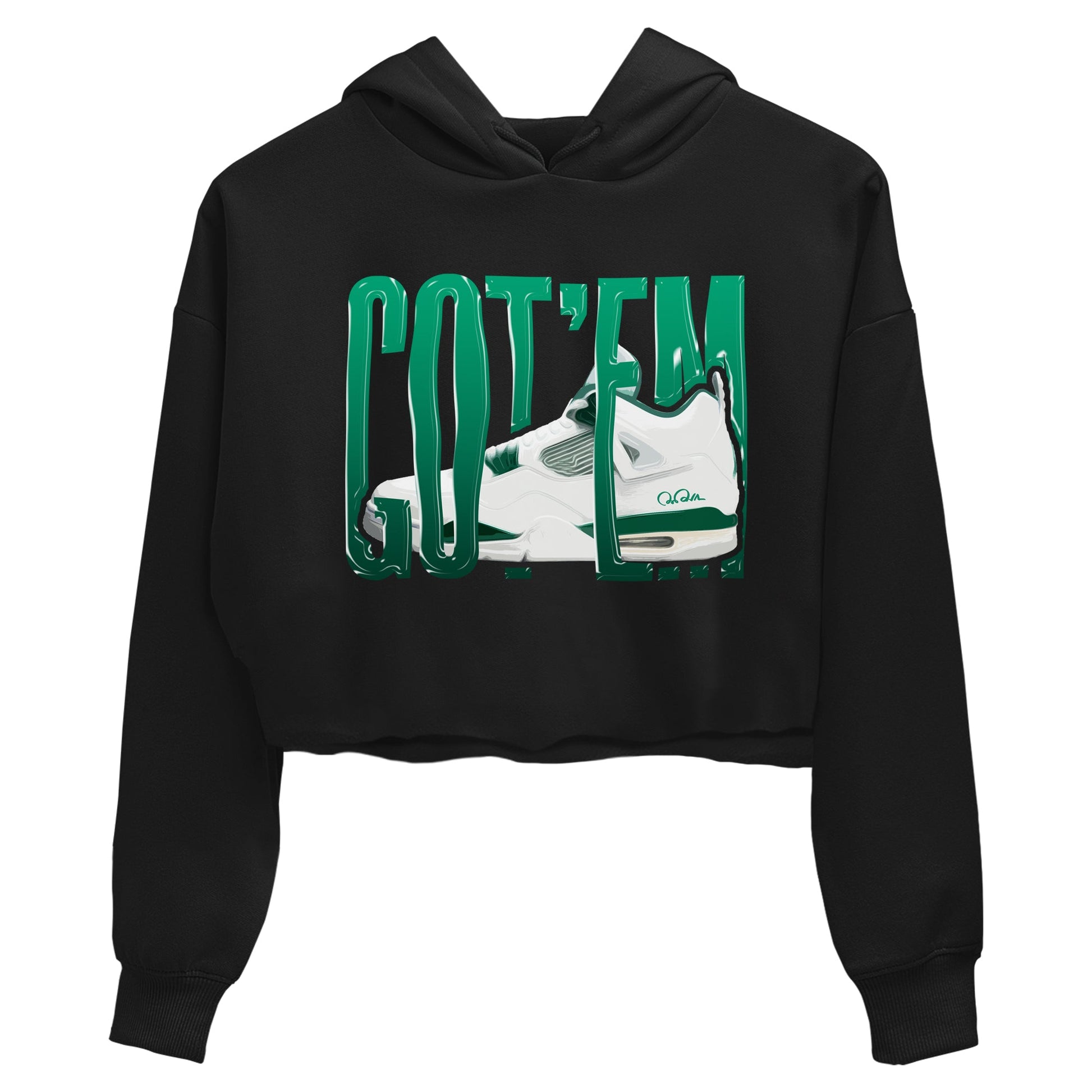 4s Oxidized Green shirts to match jordans Wiggling Gotem sneaker match tees Air Jordan 4 Oxidized Green SNRT Sneaker Tees streetwear brand Black 2 crop tee