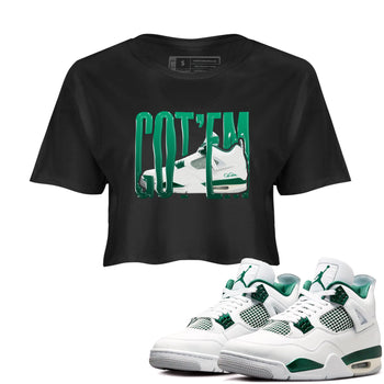 4s Oxidized Green shirts to match jordans Wiggling Gotem sneaker match tees Air Jordan 4 Oxidized Green SNRT Sneaker Tees streetwear brand Black 1 crop tee
