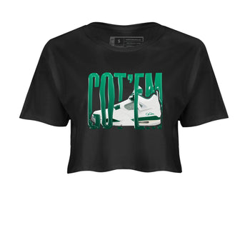4s Oxidized Green shirts to match jordans Wiggling Gotem sneaker match tees Air Jordan 4 Oxidized Green SNRT Sneaker Tees streetwear brand Black 2 crop tee