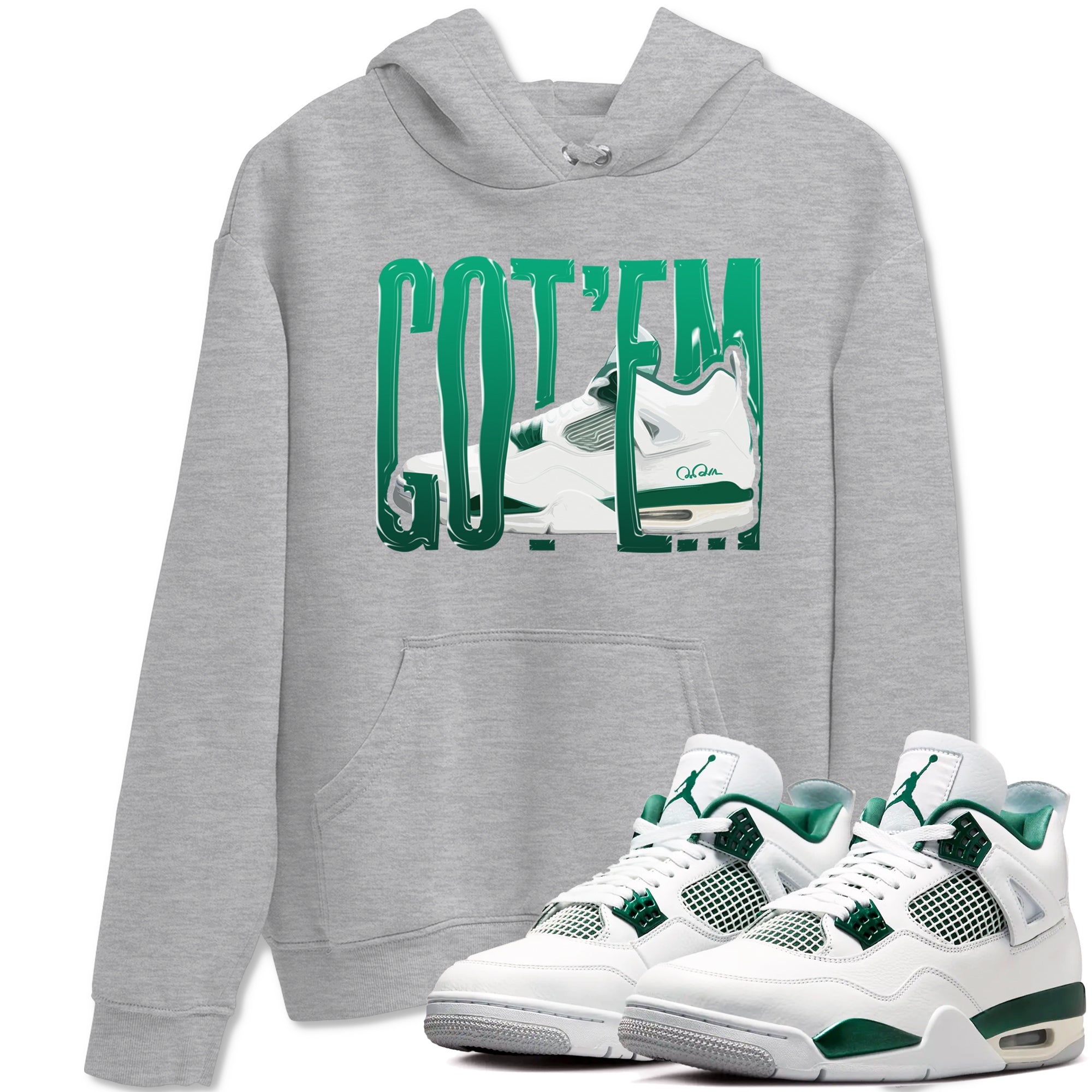 4s Oxidized Green shirts to match jordans Wiggling Gotem sneaker match tees Air Jordan 4 Oxidized Green SNRT Sneaker Tees streetwear brand Heather Grey 1 unisex cotton tee