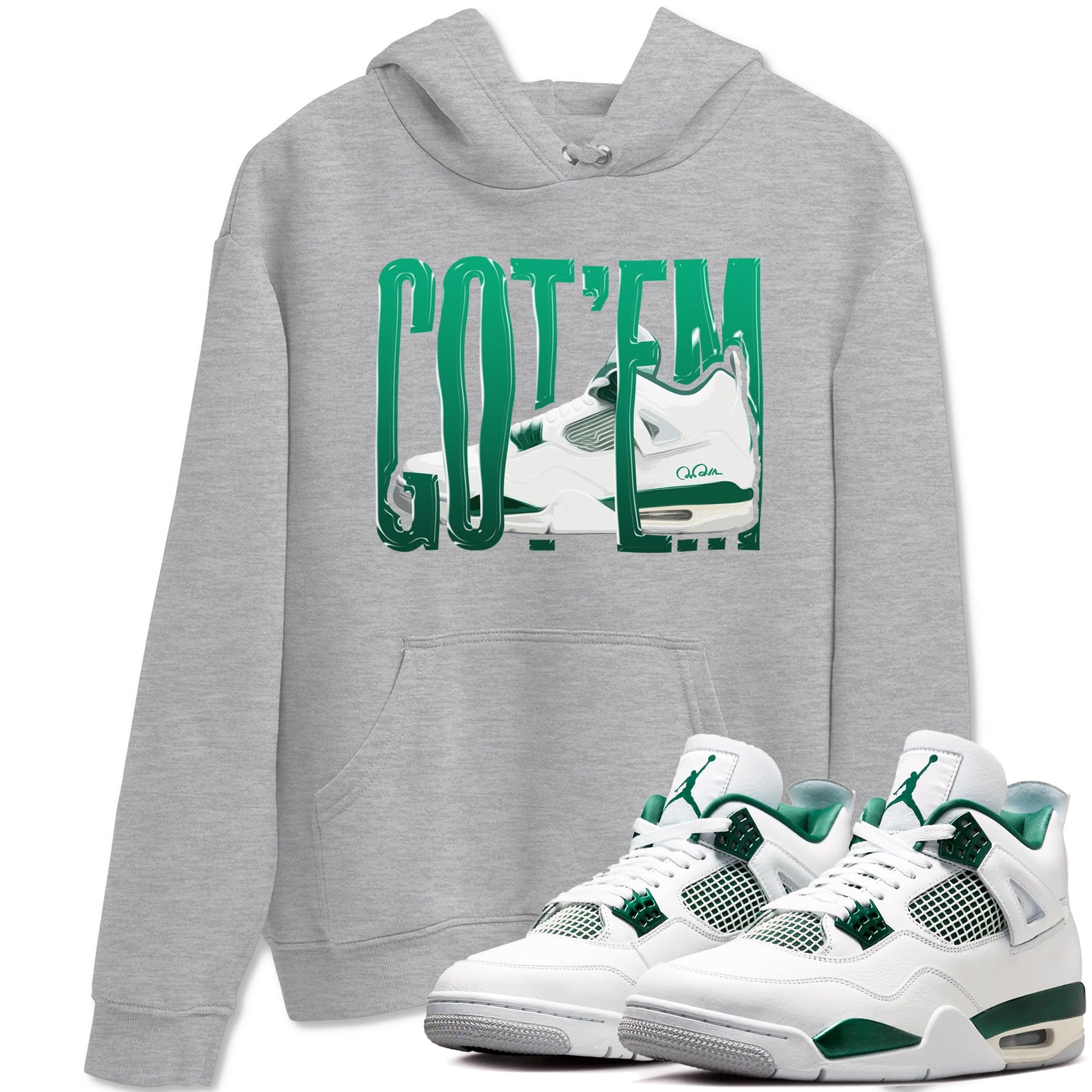4s Oxidized Green shirts to match jordans Wiggling Gotem sneaker match tees Air Jordan 4 Oxidized Green SNRT Sneaker Tees streetwear brand Heather Grey 1 unisex cotton tee