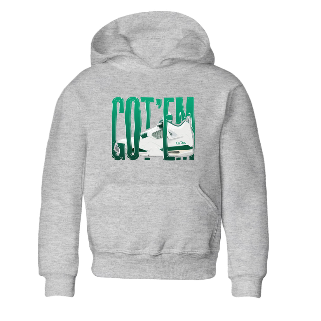 4s Oxidized Green shirts to match jordans Wiggling Gotem sneaker match tees Air Jordan 4 Oxidized Green SNRT Sneaker Tees streetwear brand Baby and Youth Heather Grey 2 cotton tee