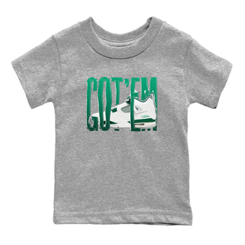 4s Oxidized Green shirts to match jordans Wiggling Gotem sneaker match tees Air Jordan 4 Oxidized Green SNRT Sneaker Tees streetwear brand Baby and Youth Heather Grey 2 cotton tee