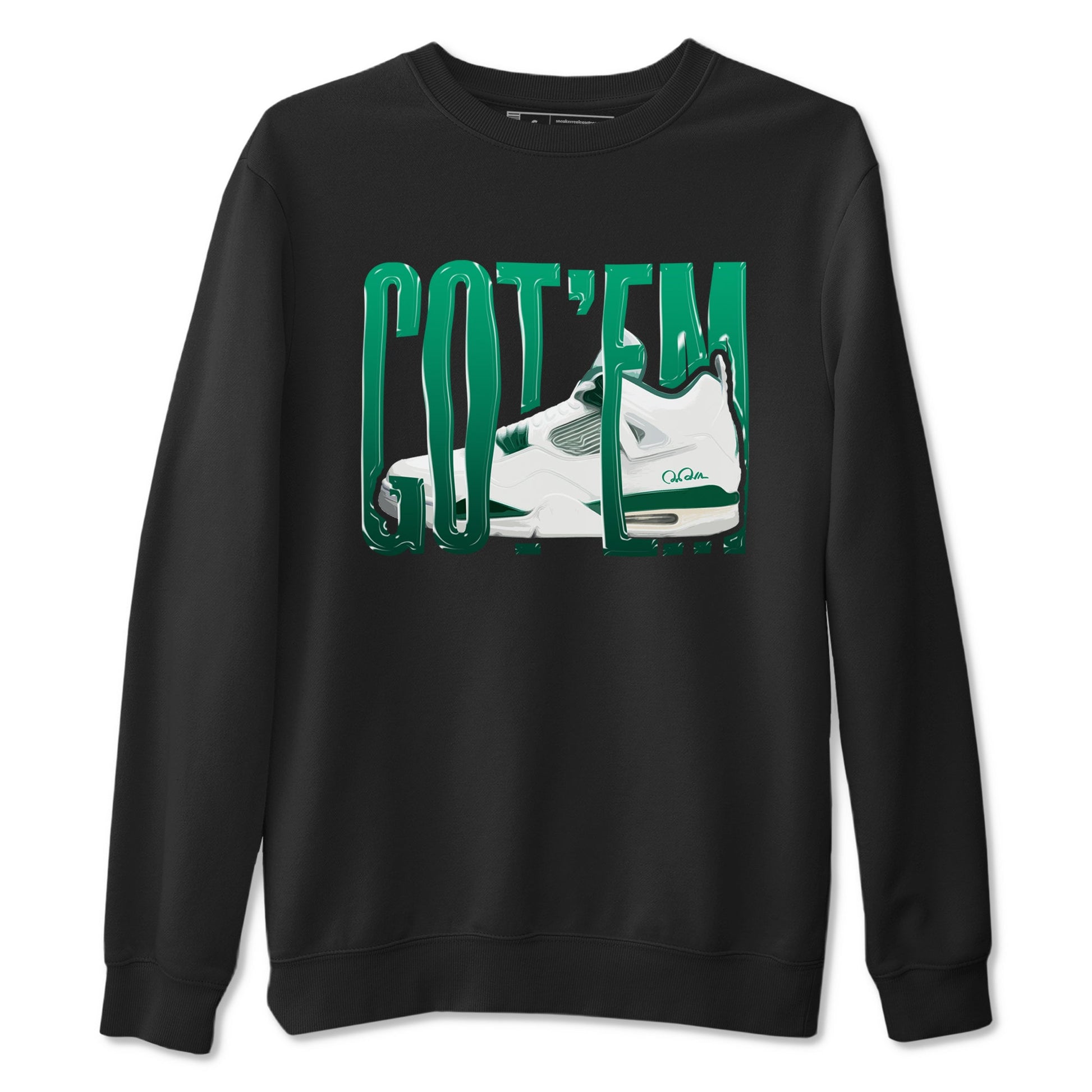 4s Oxidized Green shirts to match jordans Wiggling Gotem sneaker match tees Air Jordan 4 Oxidized Green SNRT Sneaker Tees streetwear brand Black 2 unisex cotton tee
